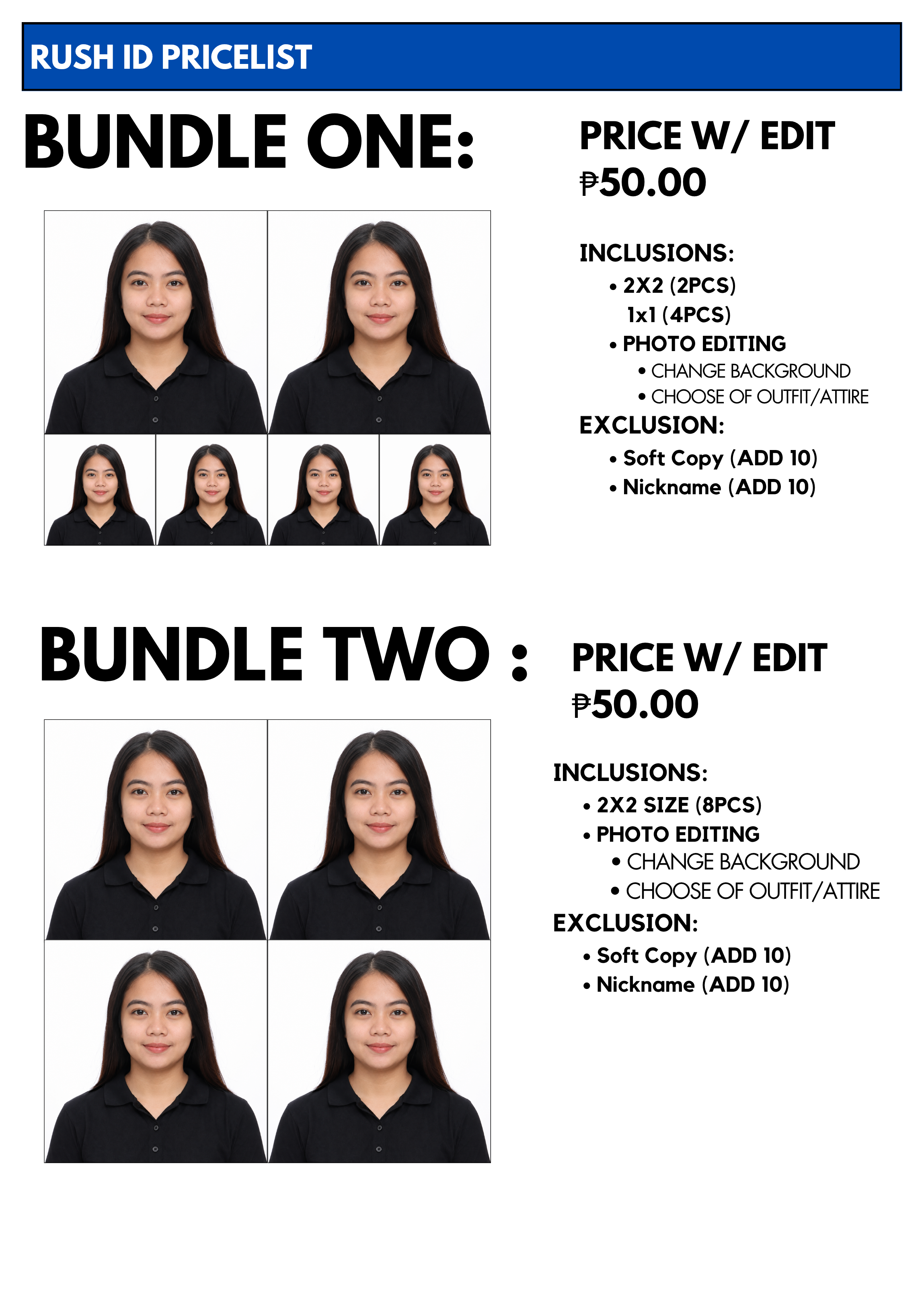 ID Bundle Photo Printing