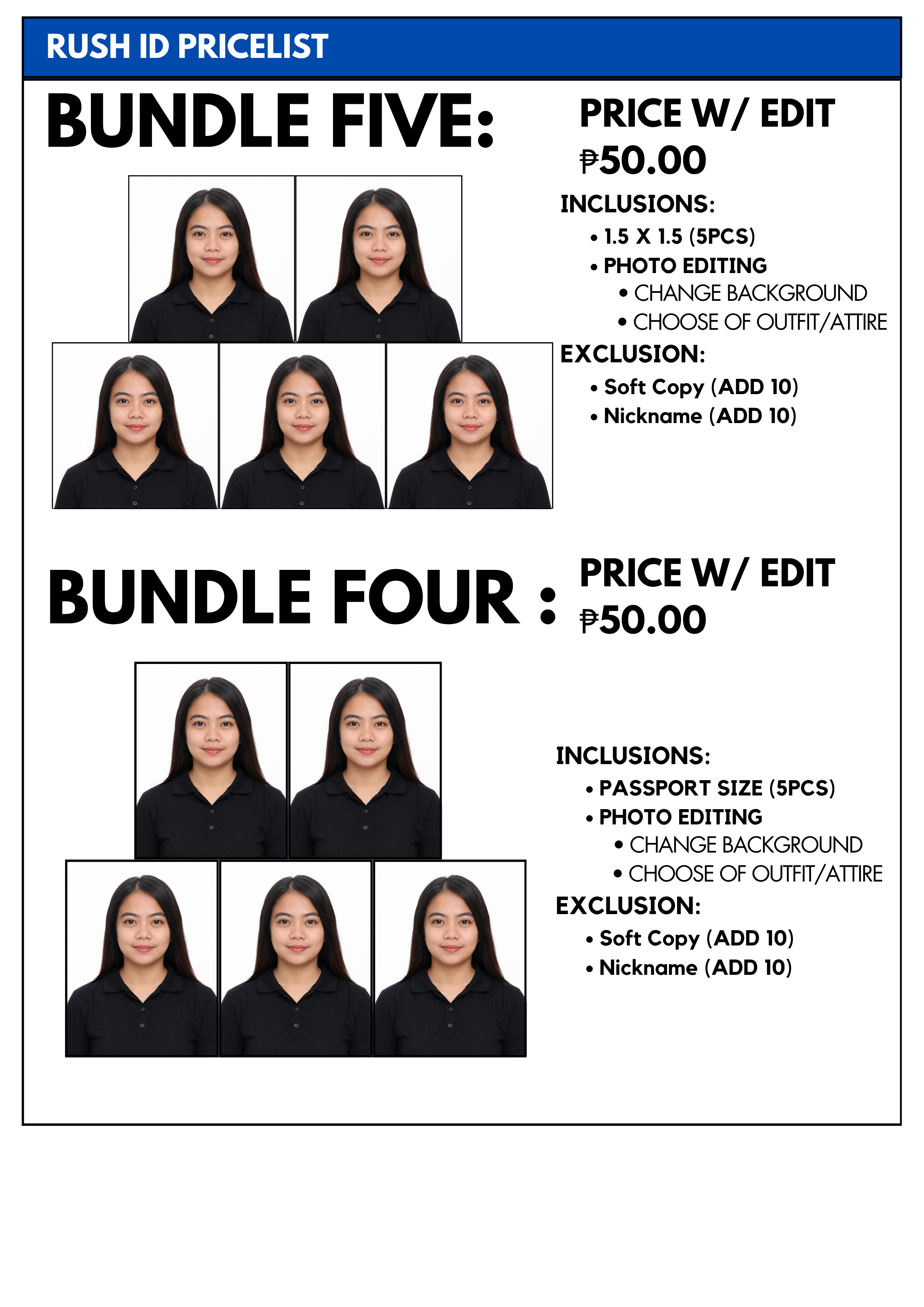 ID Bundle Photo Printing