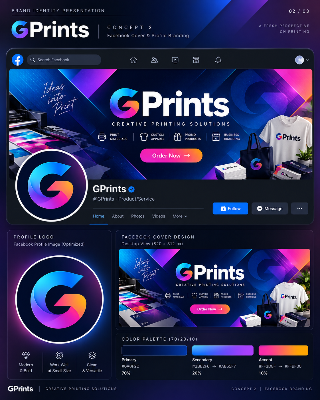Facebook Cover and Profile Branding Logo