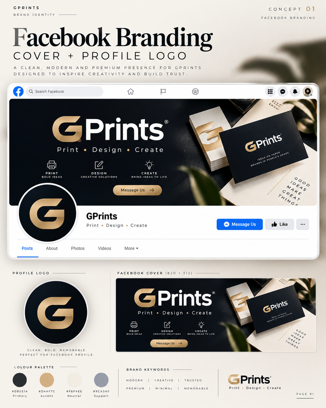 Facebook Cover and Profile Branding Logo