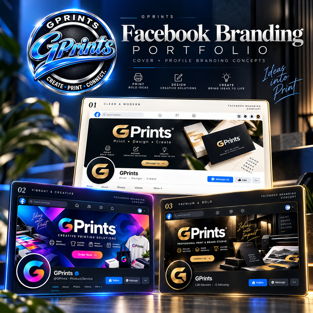 Facebook Cover and Profile Branding Logo