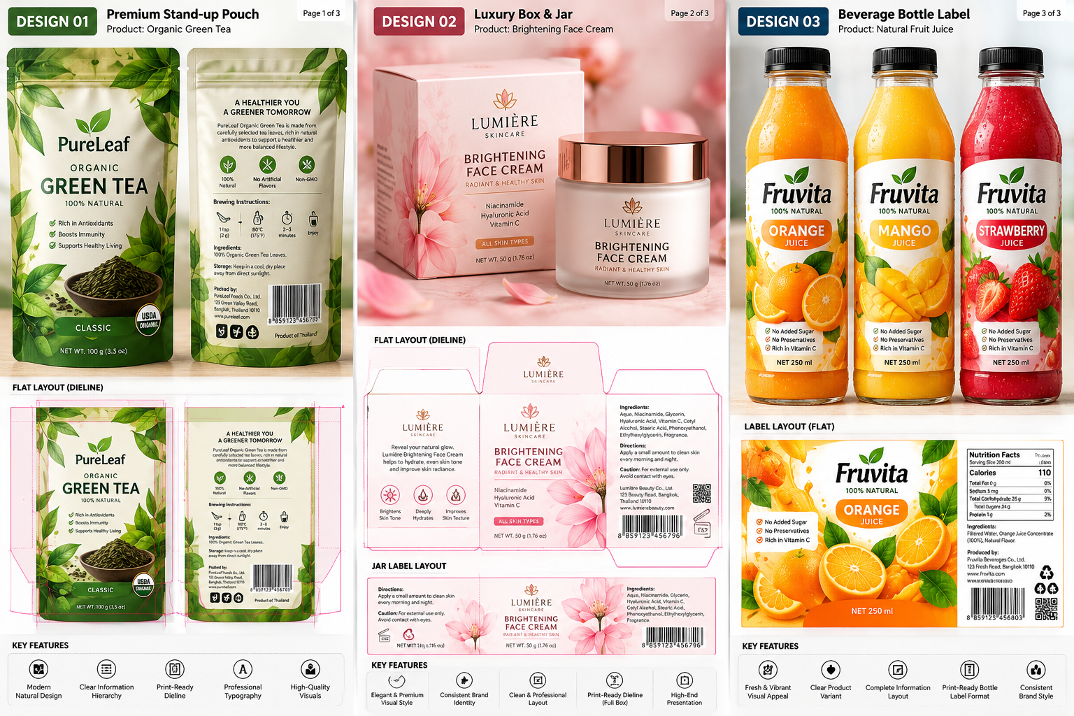 Product Label and Packaging Design