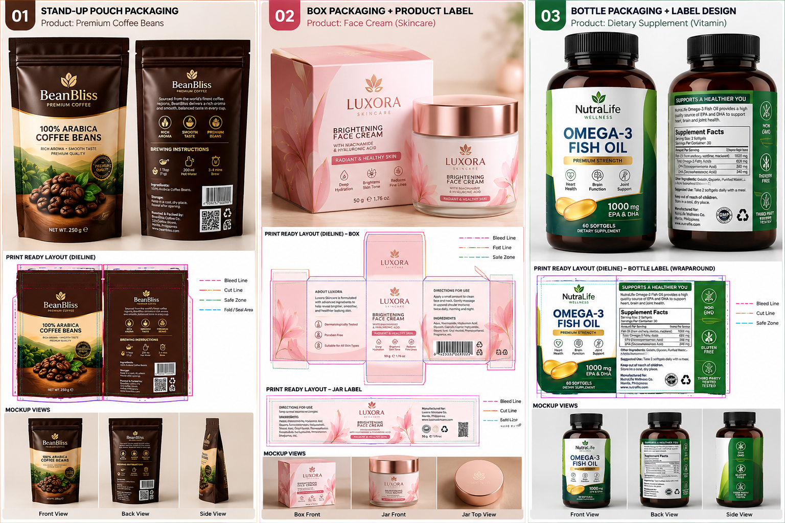 Product Label and Packaging Design