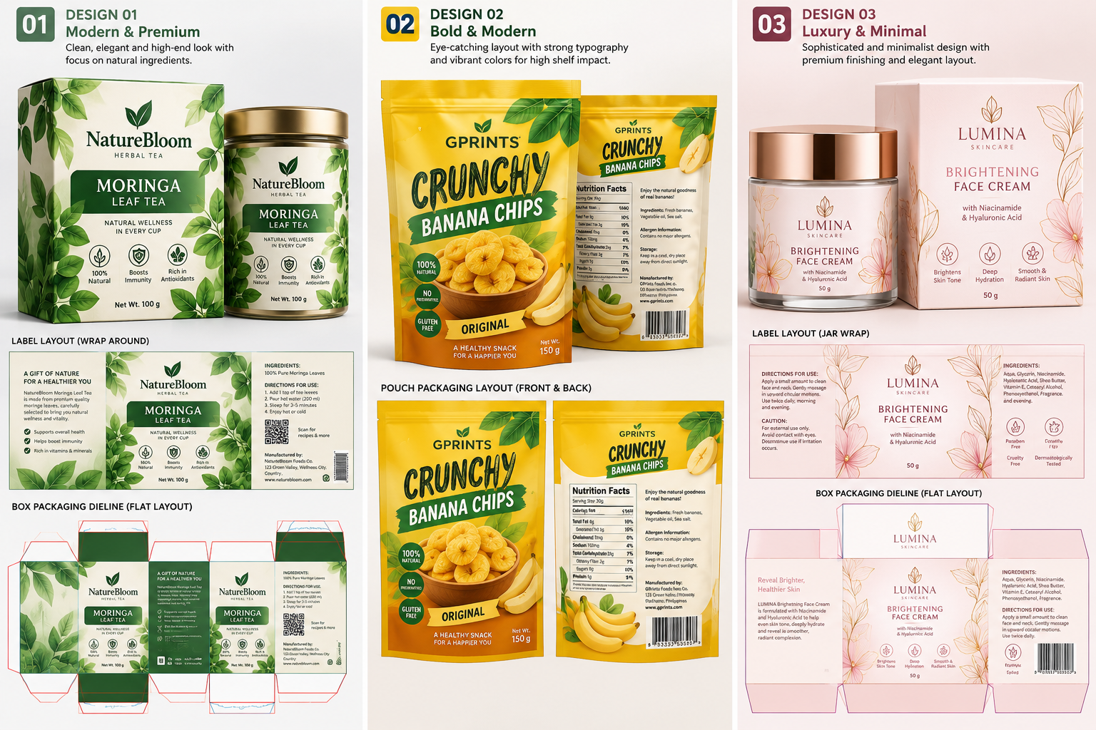 Product Label and Packaging Design