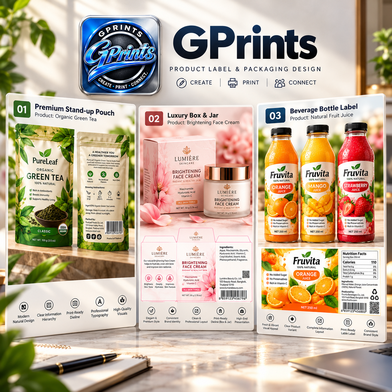 Product Label and Packaging Design