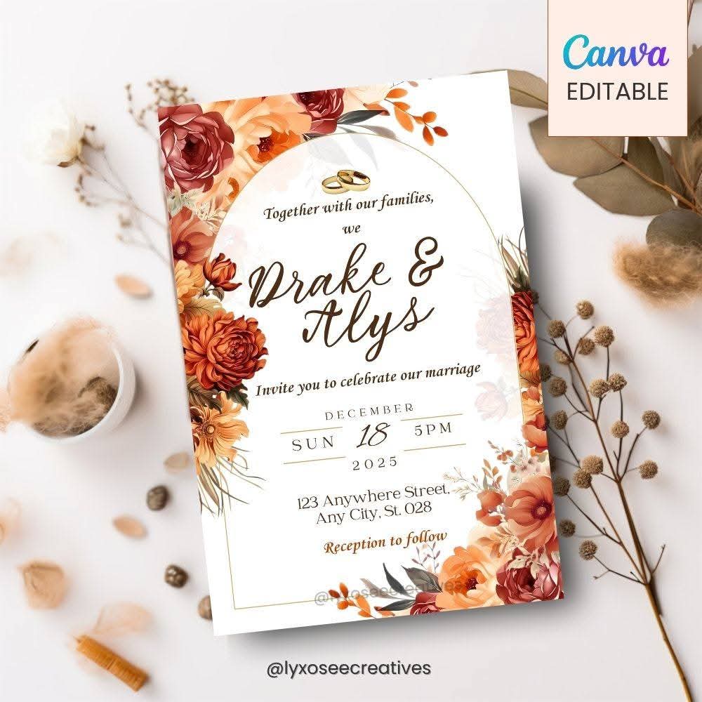 Wedding Invitation Template (Editable)
