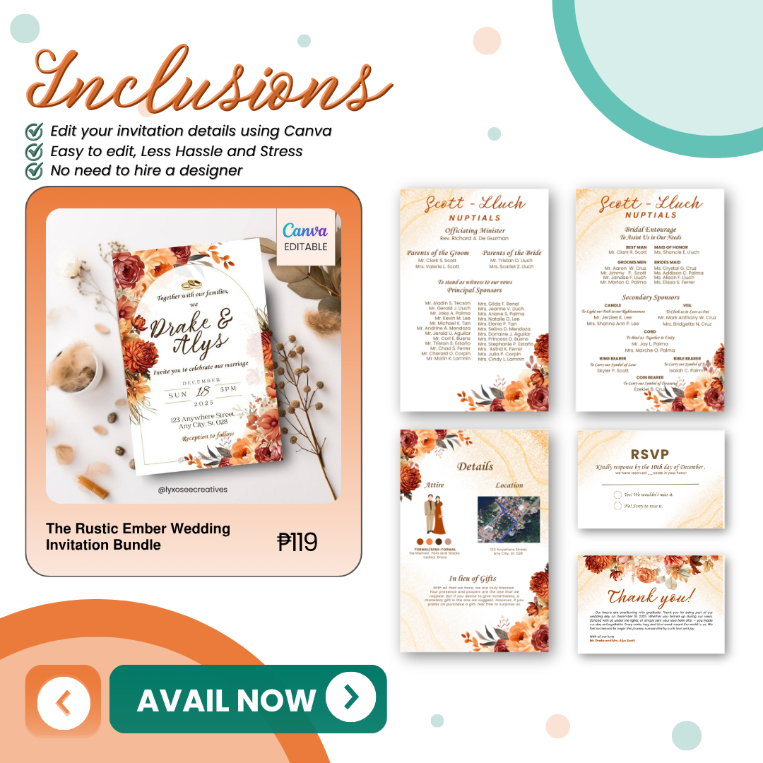 Wedding Invitation Template (Editable)