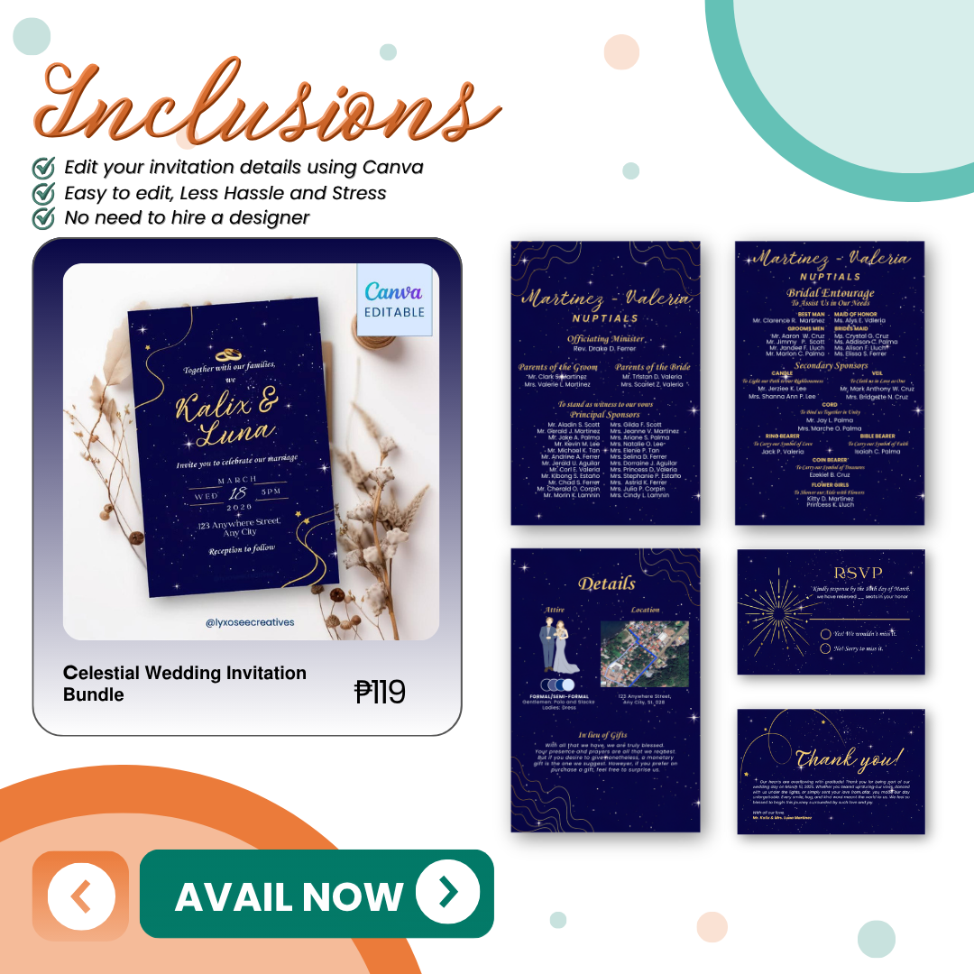 Wedding Invitation Template (Editable)