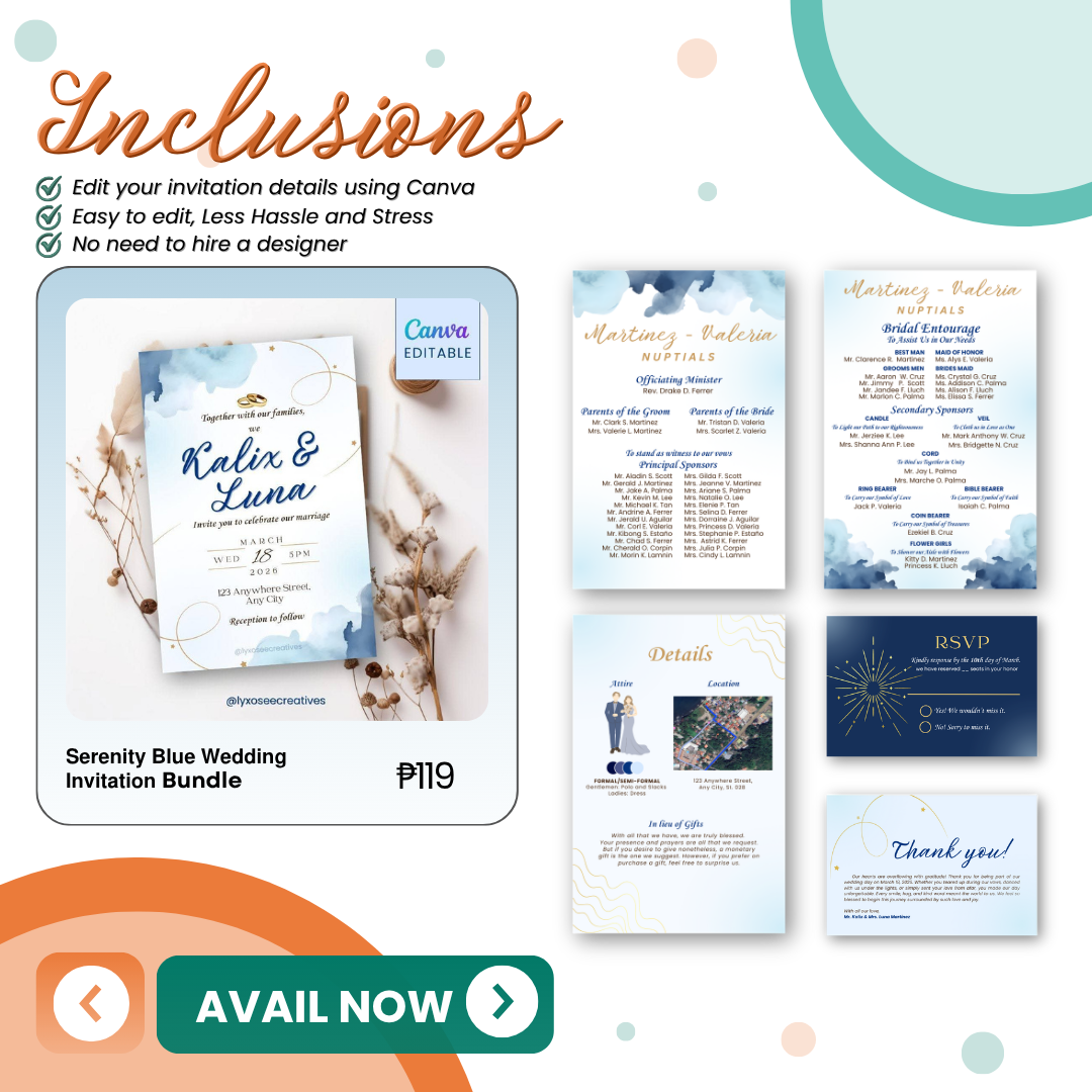 Wedding Invitation Template (Editable)
