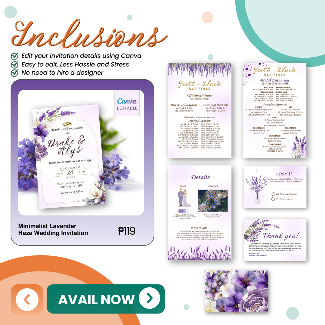 Wedding Invitation Template (Editable)