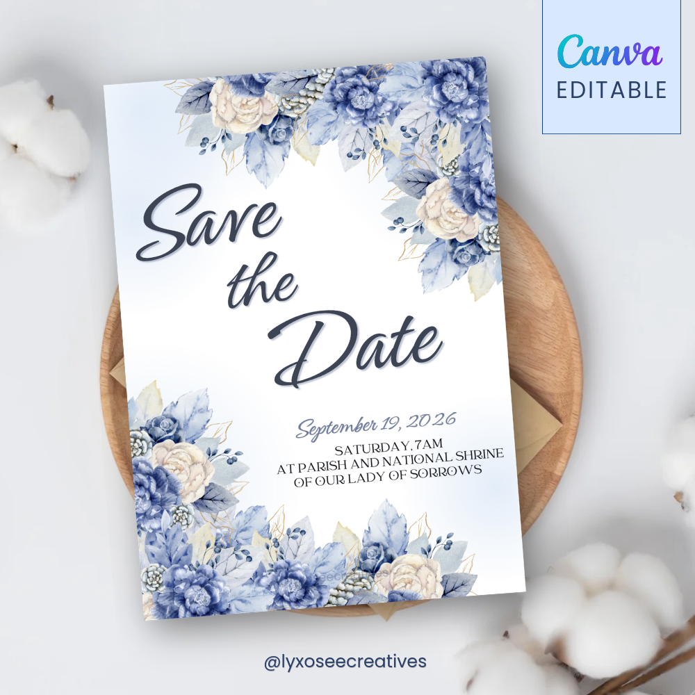 Custom Canva Editable Wedding Invitation (DIY)
