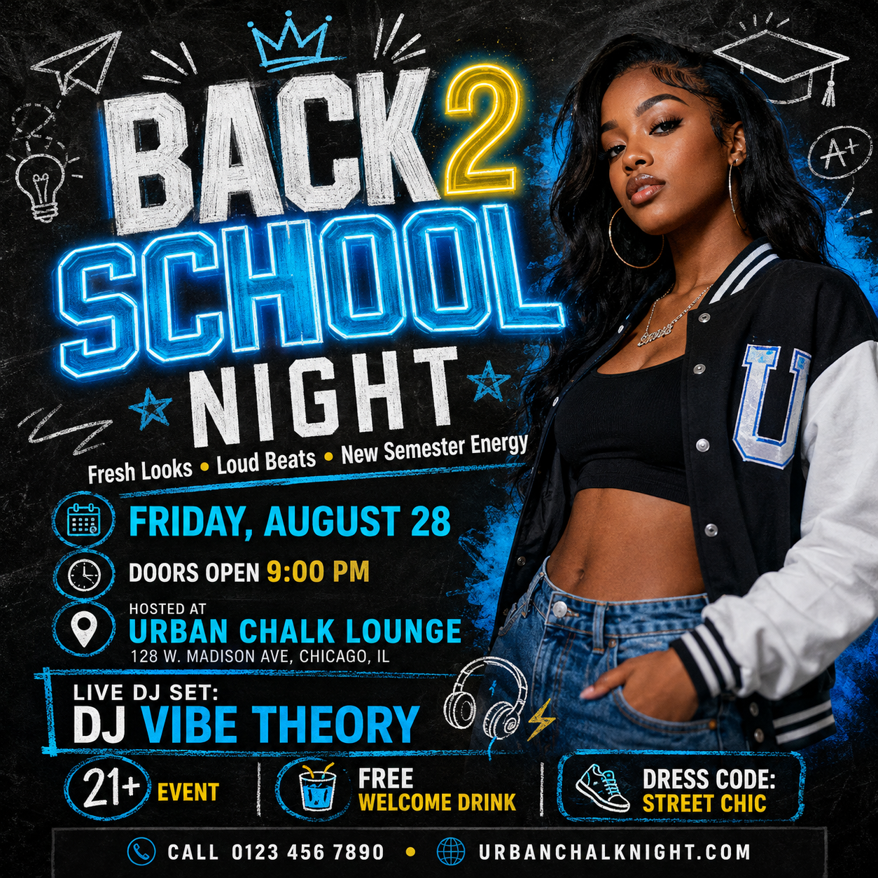School Night Event Flyer Design