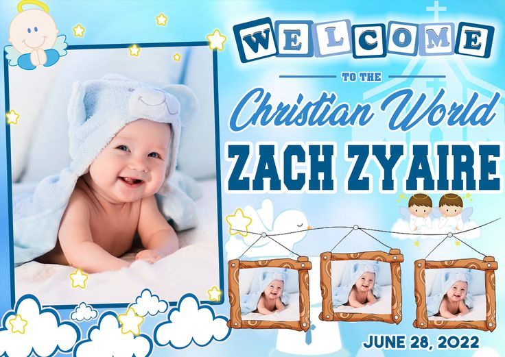 Baby Baptism & Christening Invitation Templates 