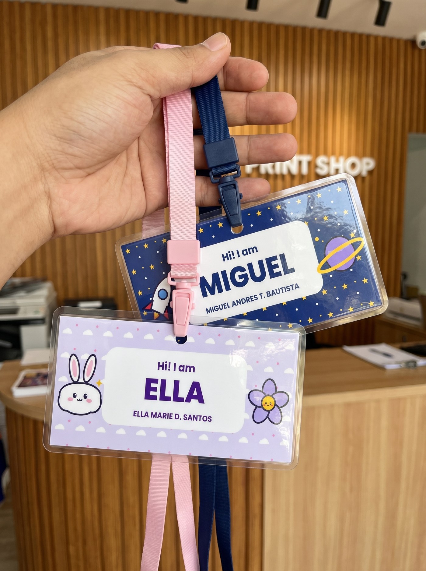 Personalized Laminated School Name Tag