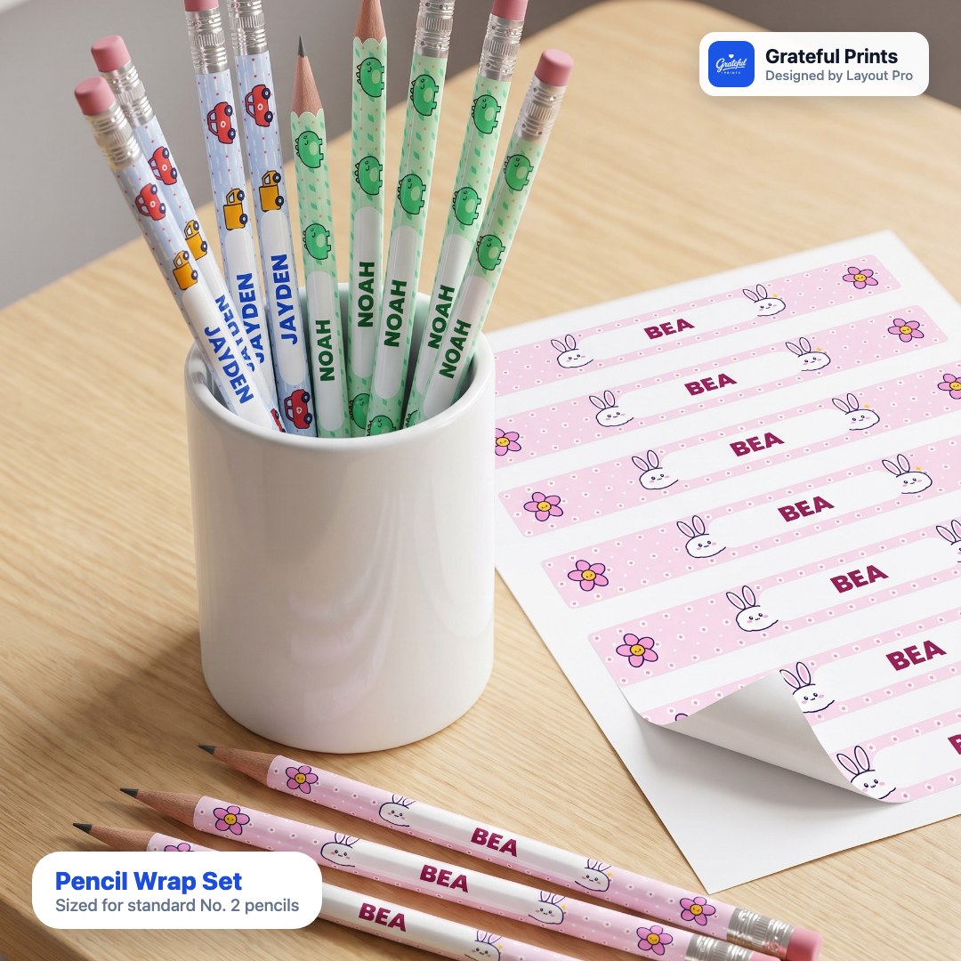 Pencil Wrap Set for No. 2 Pencils