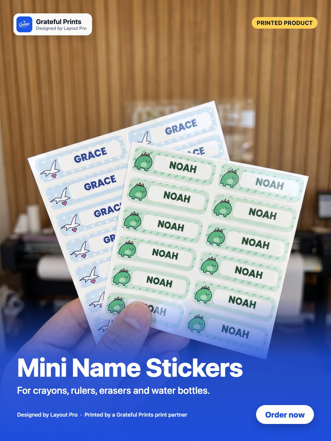 Mini Name Sticker Set (10 pcs)