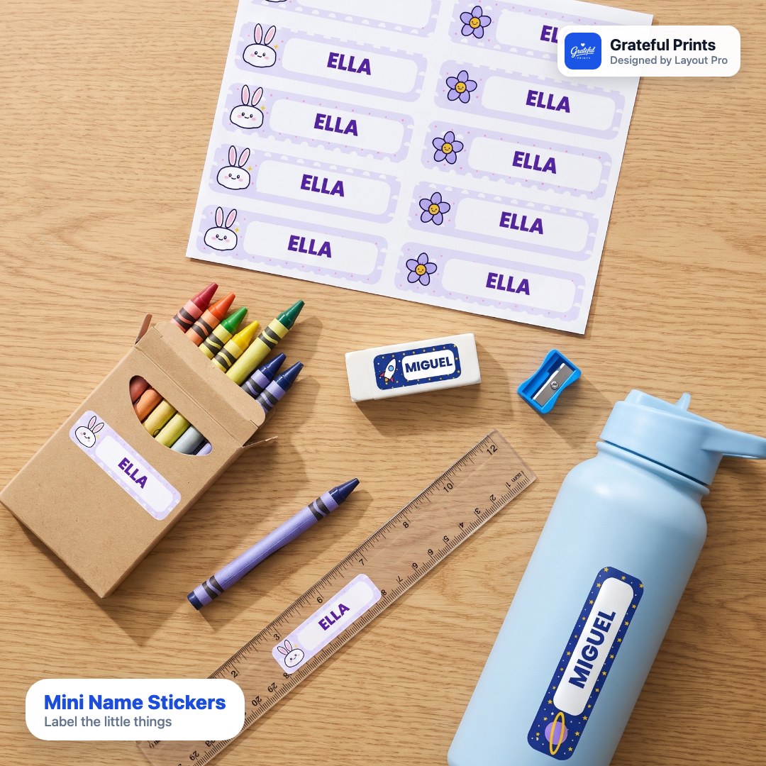 Mini Name Sticker Set (10 pcs)