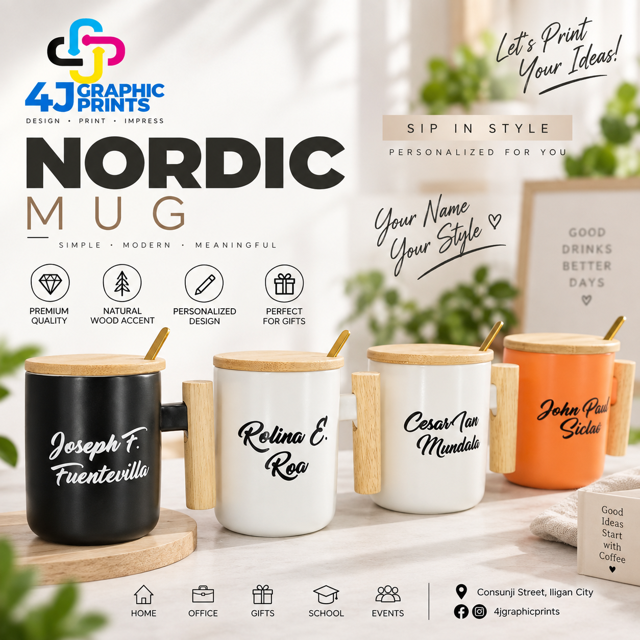 Personalized Nordic Mugs 