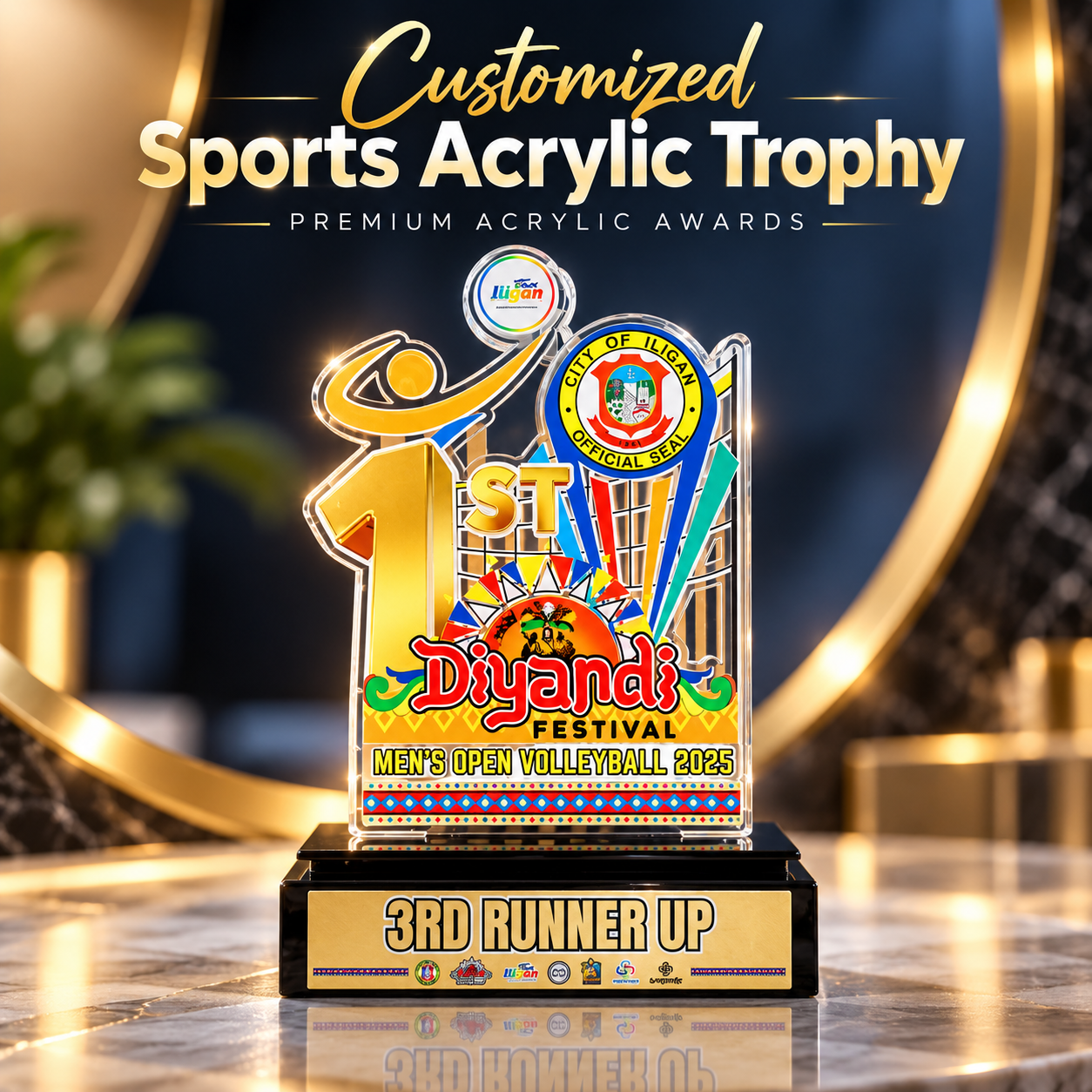 Personalized Acrylic Sports Trophy