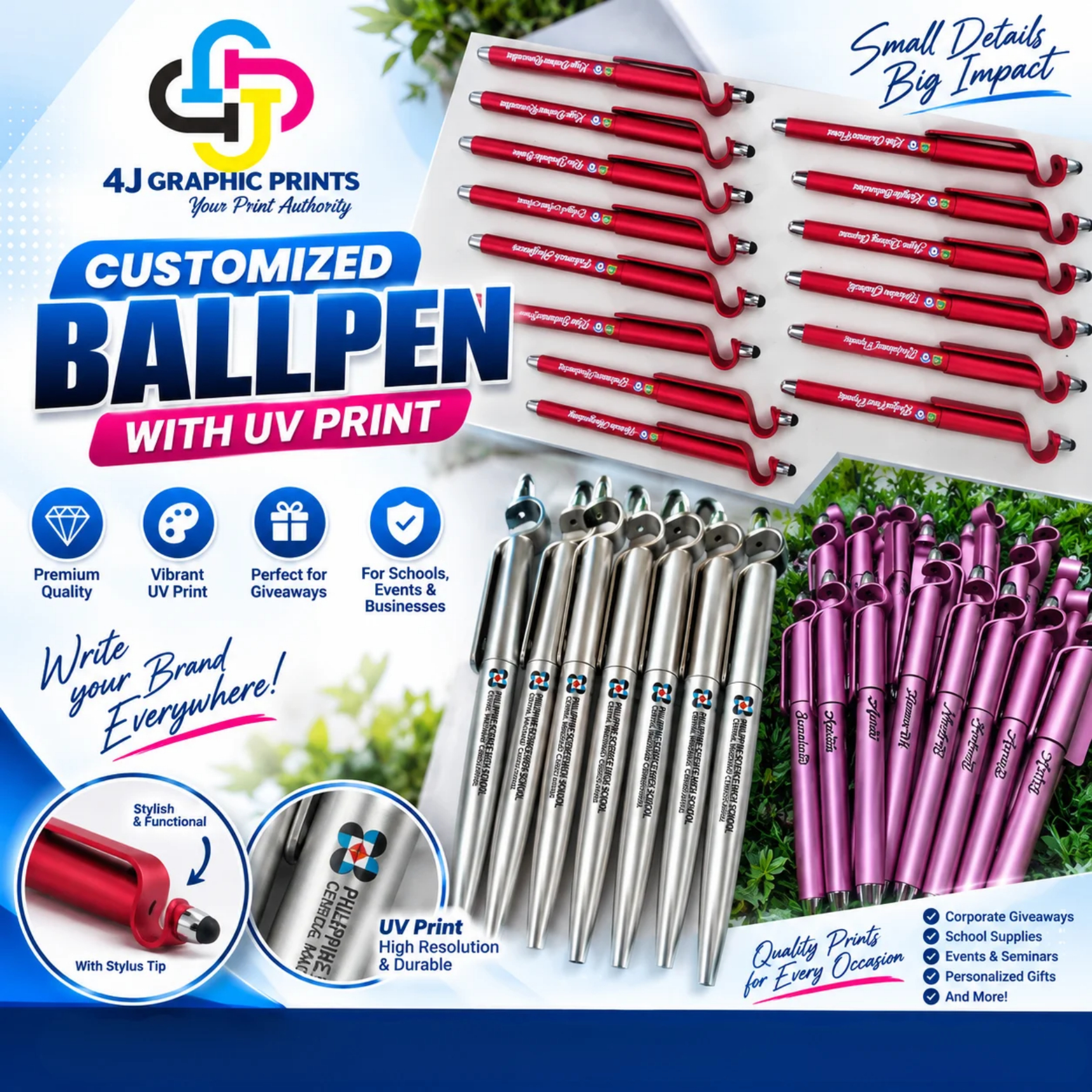 Customized Ballpen with uv print