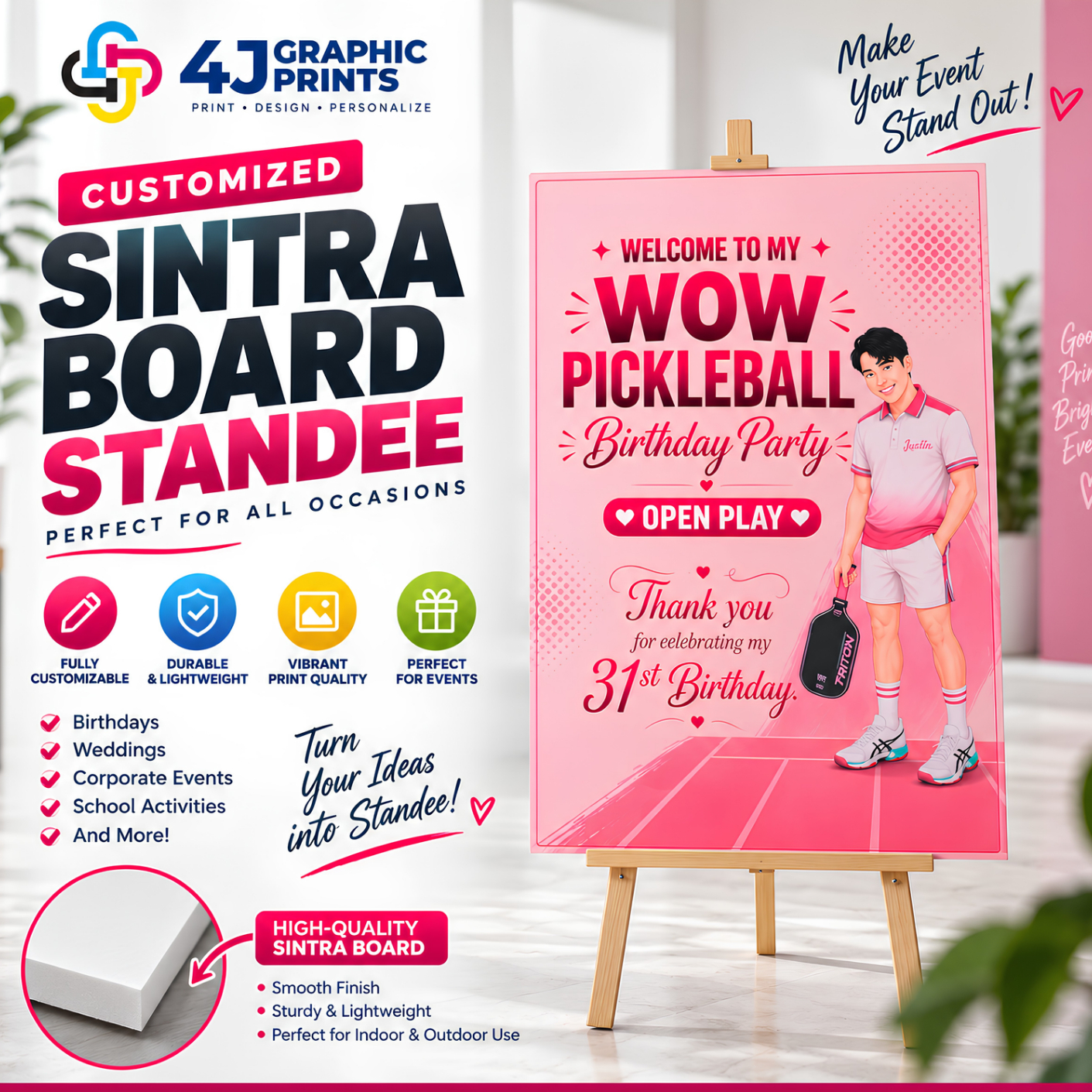  Sintra Board with Easle wood