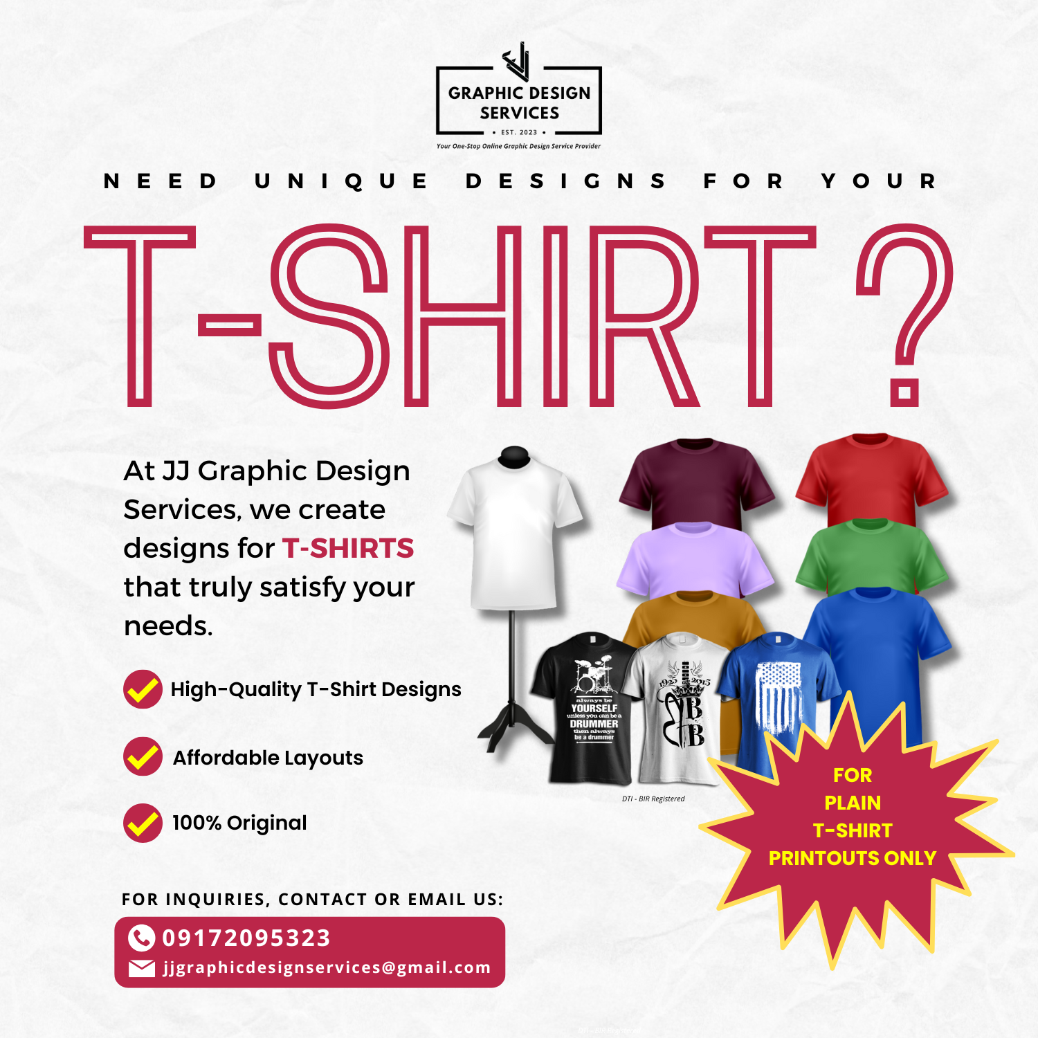 T-Shirt Design (Plain Design)