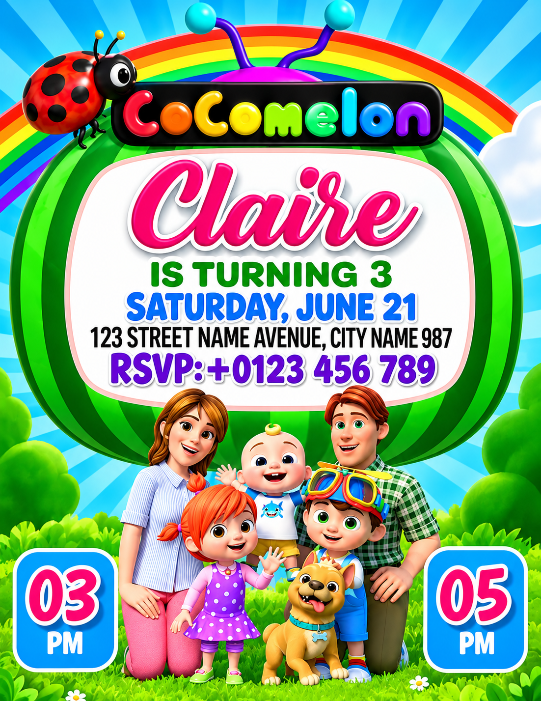 Customized Kids Birthday Invitation