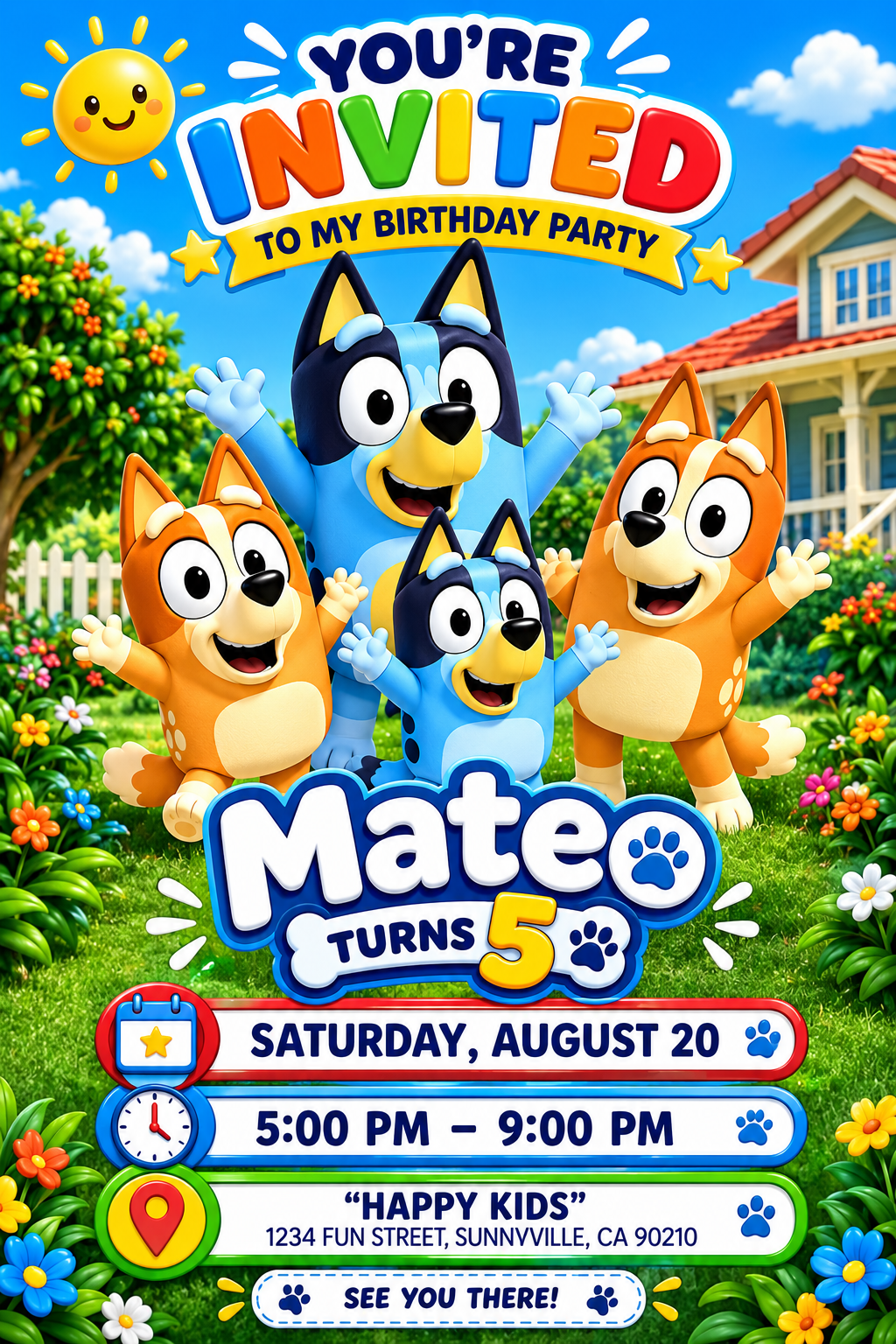 Customized Kids Birthday Invitation