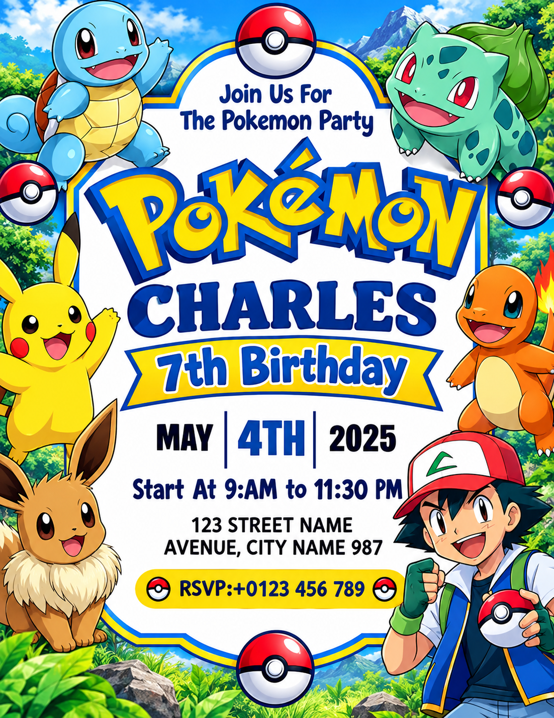 Customized Kids Birthday Invitation