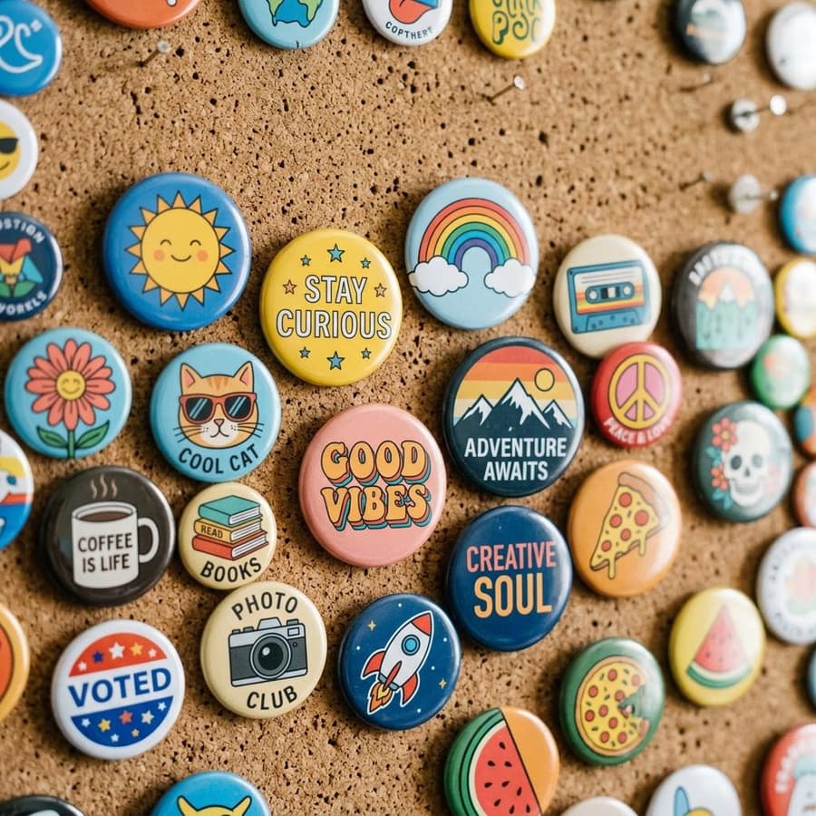 Custom Button Pin Printing
